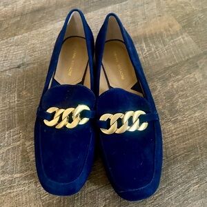 Adrienne Vittadini Blueberry Suede Flats